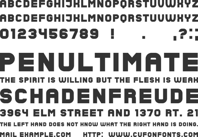 Bigliana font preview