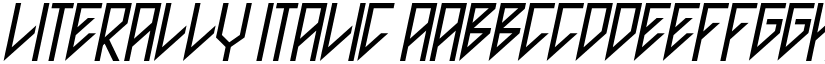 Literally Italic font