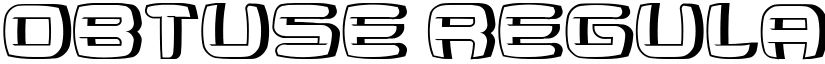 Obtuse Regular font