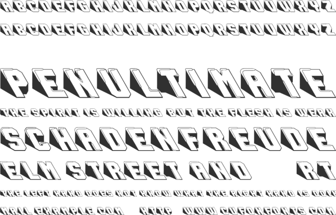 Snowboarding font preview