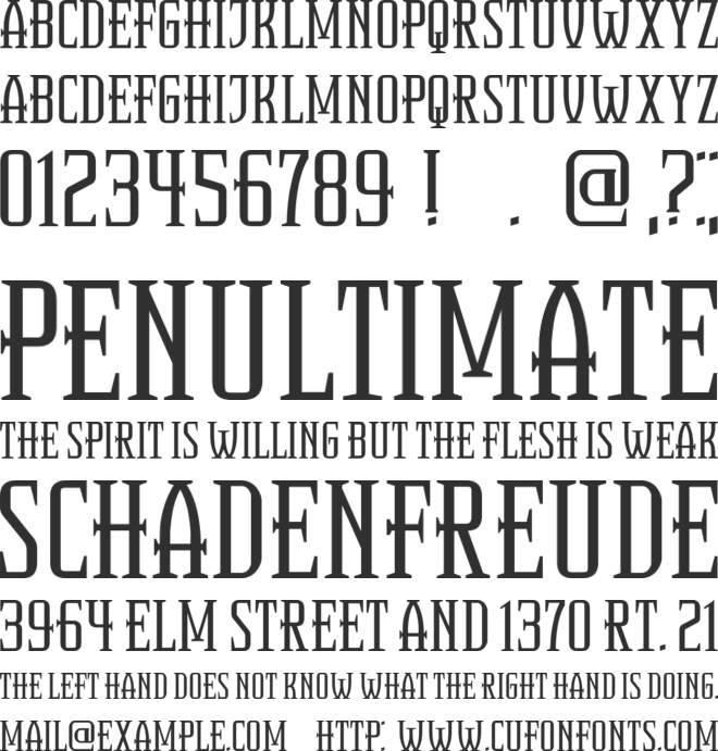 Bronte font preview