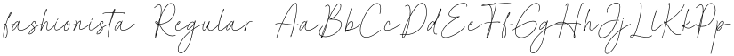 fashionista Regular font