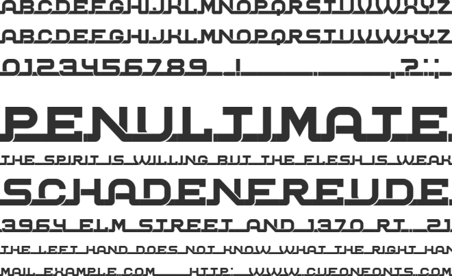 Connected font preview