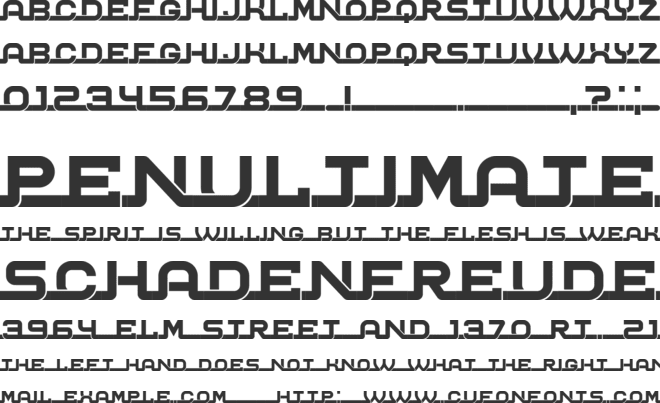 Connected font preview