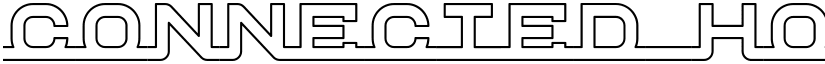 Connected Hollow Regular font