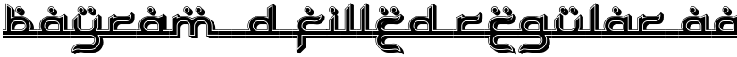 Bayram 3D Filled Regular font