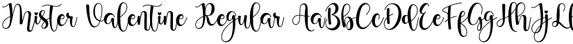 Mister Valentine Regular font