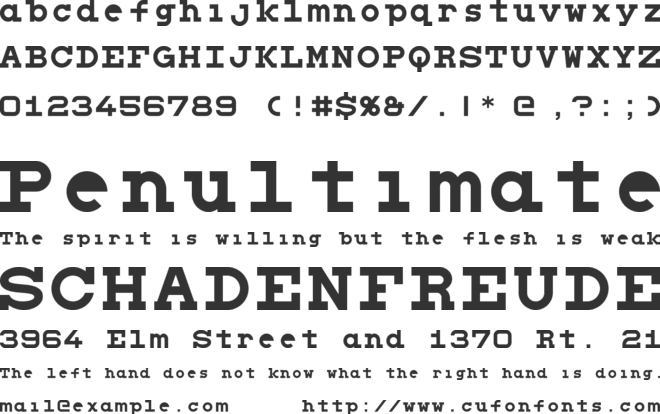 TJF Optik font preview