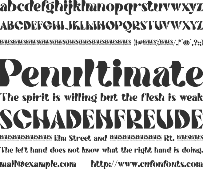 EFILES font preview