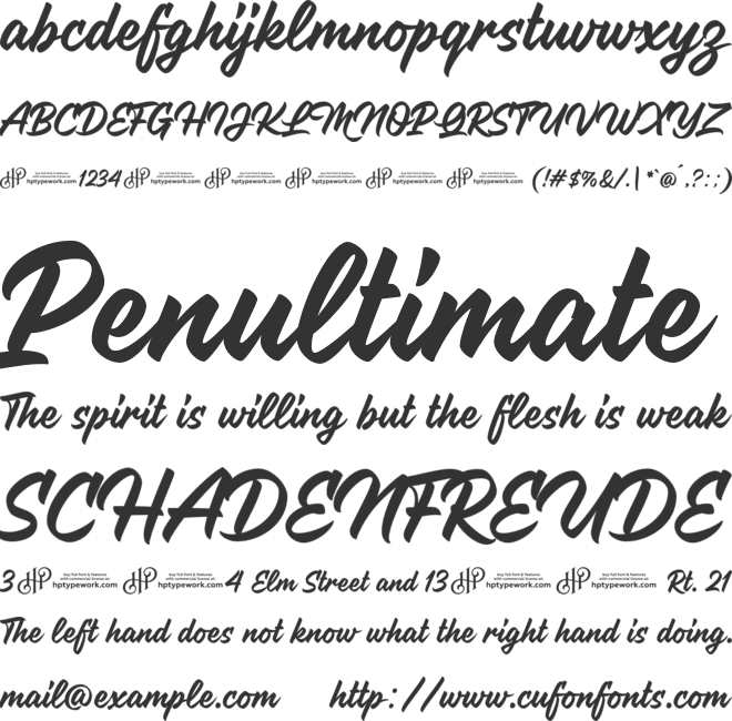 Mitchel font preview