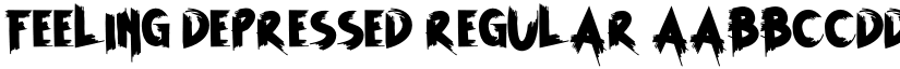 FEELING DEPRESSED Regular font