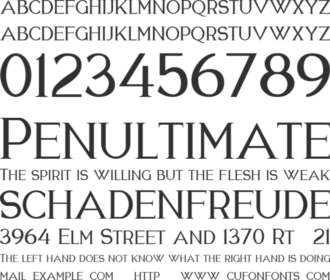 Casca Riola Personal Use font preview