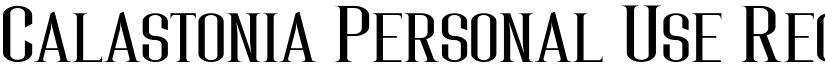 Calastonia Personal Use Regular font