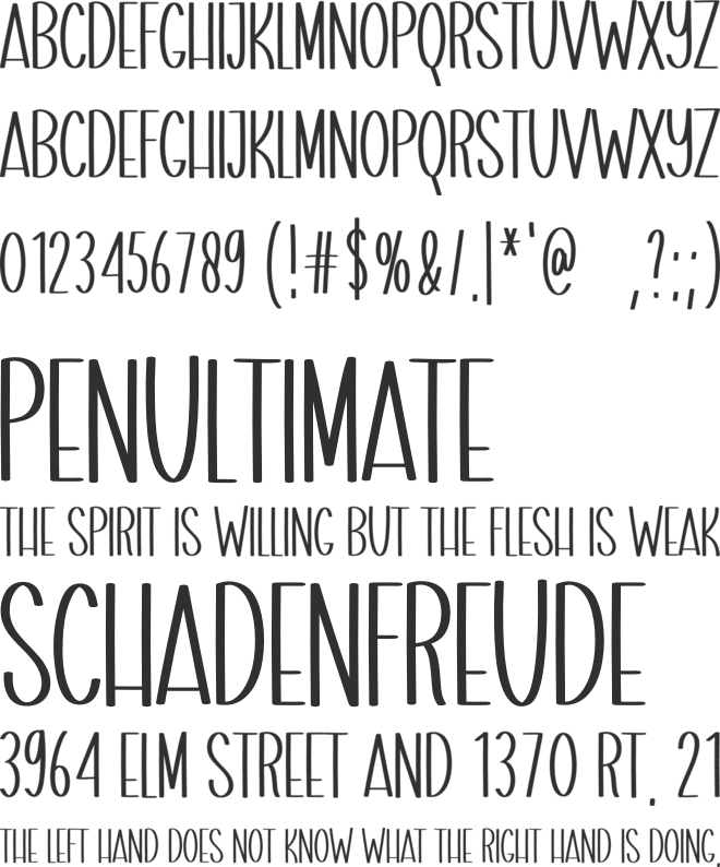 Family House font preview