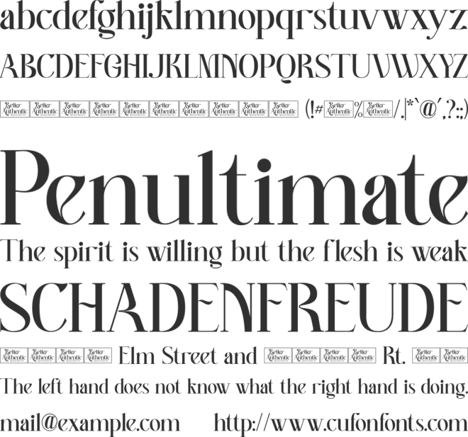 Better Authentic font preview