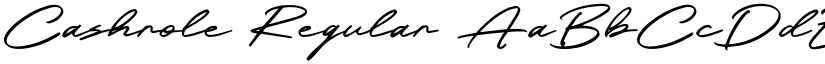 Cashrole Regular font