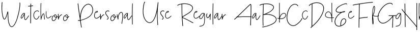 Watchioro Personal Use Regular font