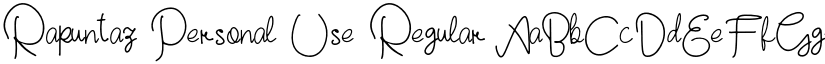 Rapuntaz Personal Use Regular font