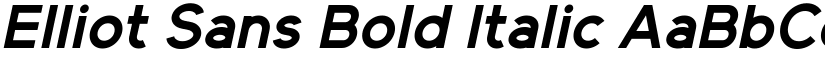 Elliot Sans Bold Italic font