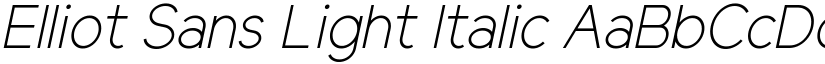 Elliot Sans Light Italic font