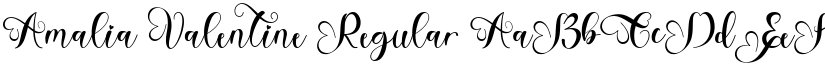 Amalia Valentine Regular font