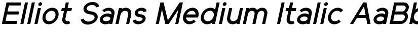Elliot Sans Medium Italic font