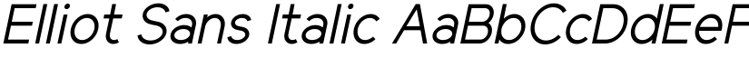 Elliot Sans Italic font