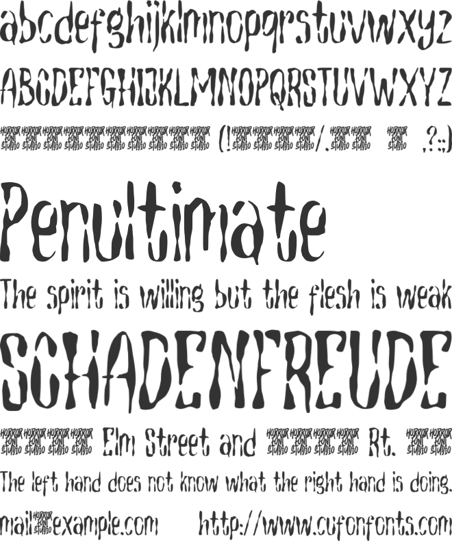 Torment Macabre font preview