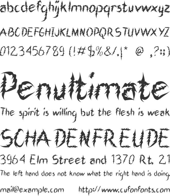 Train Accident font preview