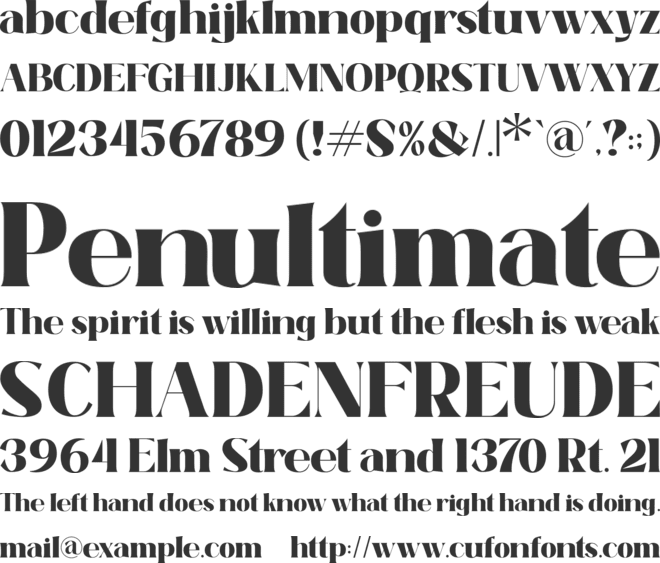 Adoloen font preview