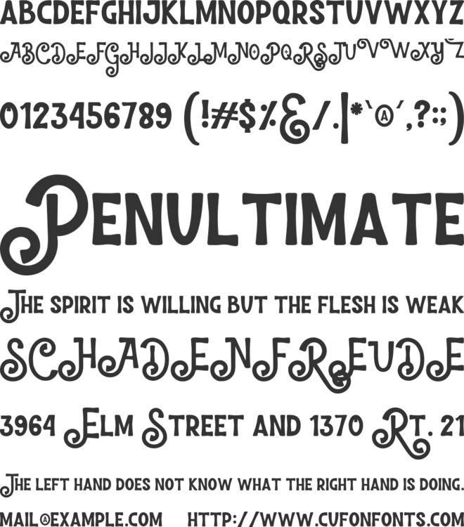 VINTAGE BOHEMIAN font preview