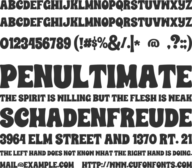 CHUNKY HEART SOLID font preview