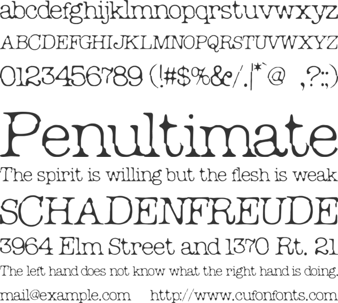 Break Office font preview