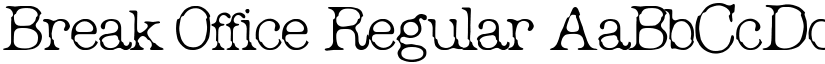 Break Office Regular font