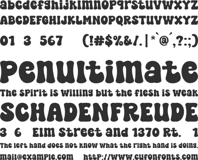Super Spicy font preview