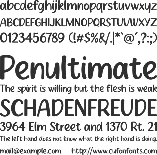 Peach Cake font preview