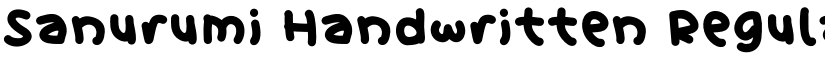 Sanurumi Handwritten Regular font