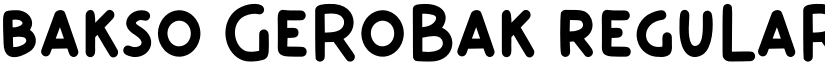 Bakso Gerobak Regular font