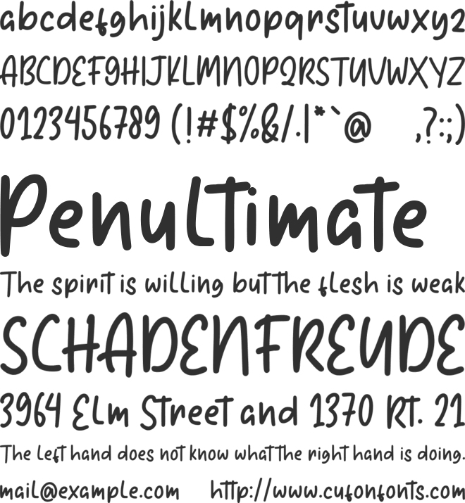 Be Childish font preview