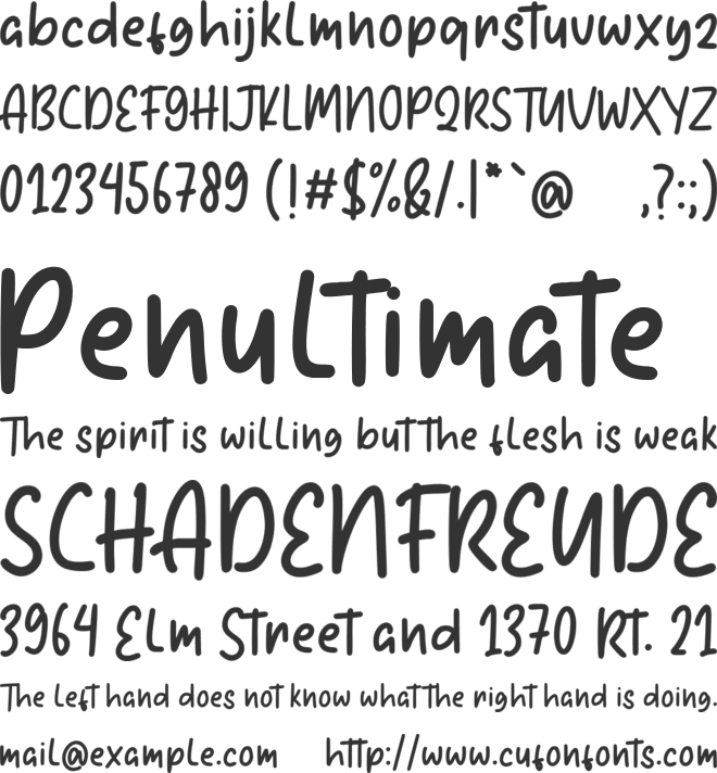 Be Childish font preview