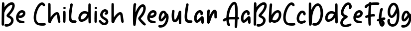 Be Childish Regular font