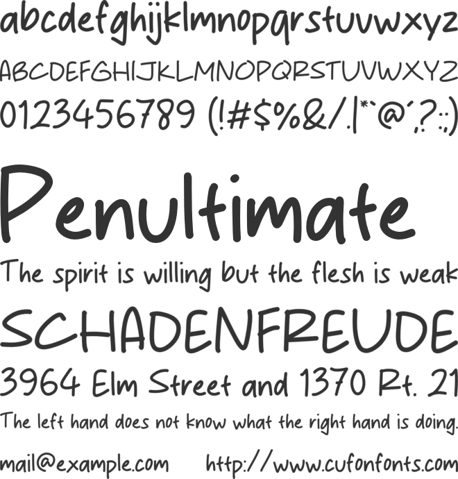 Clear Brain font preview