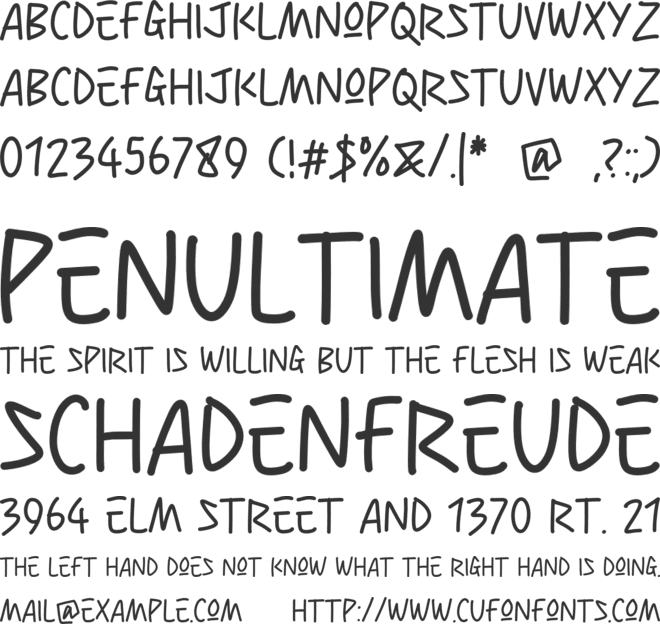 Show Me font preview