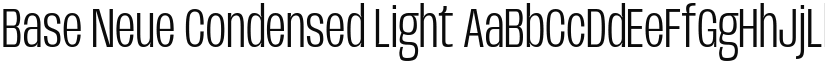 Base Neue Condensed Light font
