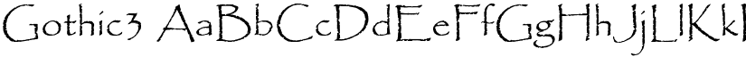 Gothic3 font