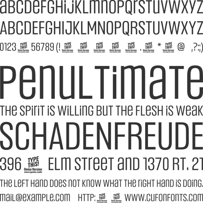 Headlines Uni A font preview