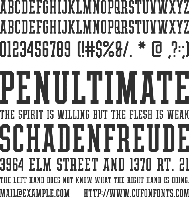 THE ATHLETIC FONT FREE font preview