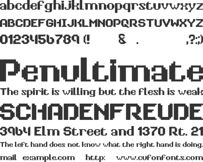 RETROTECH font preview