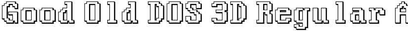 Good Old DOS 3D Regular font