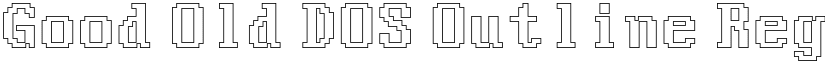 Good Old DOS Outline Regular font